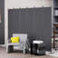 Paravent 6 panneaux d'intimité l 120 po x H 71 po pour espace intérieur, structure métallique robuste et cloison autoportante en tissu de polyester pour la chambre à coucher, le bureau et le salon - noir et gris