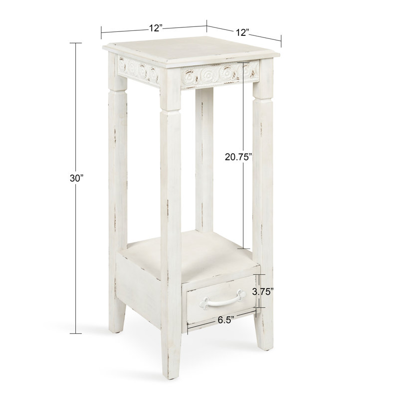Dodson Solid Wood Top End Table with Storage