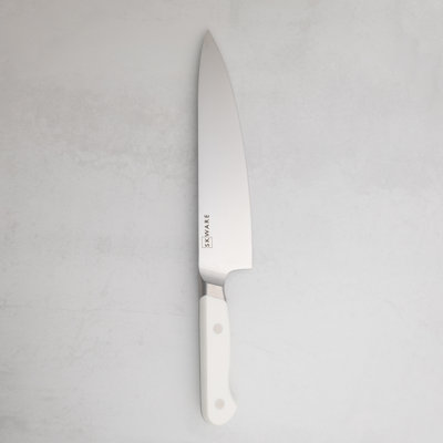 SKWARE Modern XL 9" Chef Knife, German Steel, White Handle