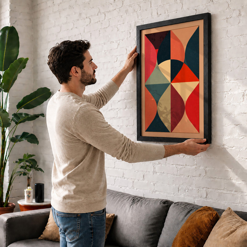 Mandala Forms Geometric - Print, A2 - 59.4 x 42.0 cm, Black