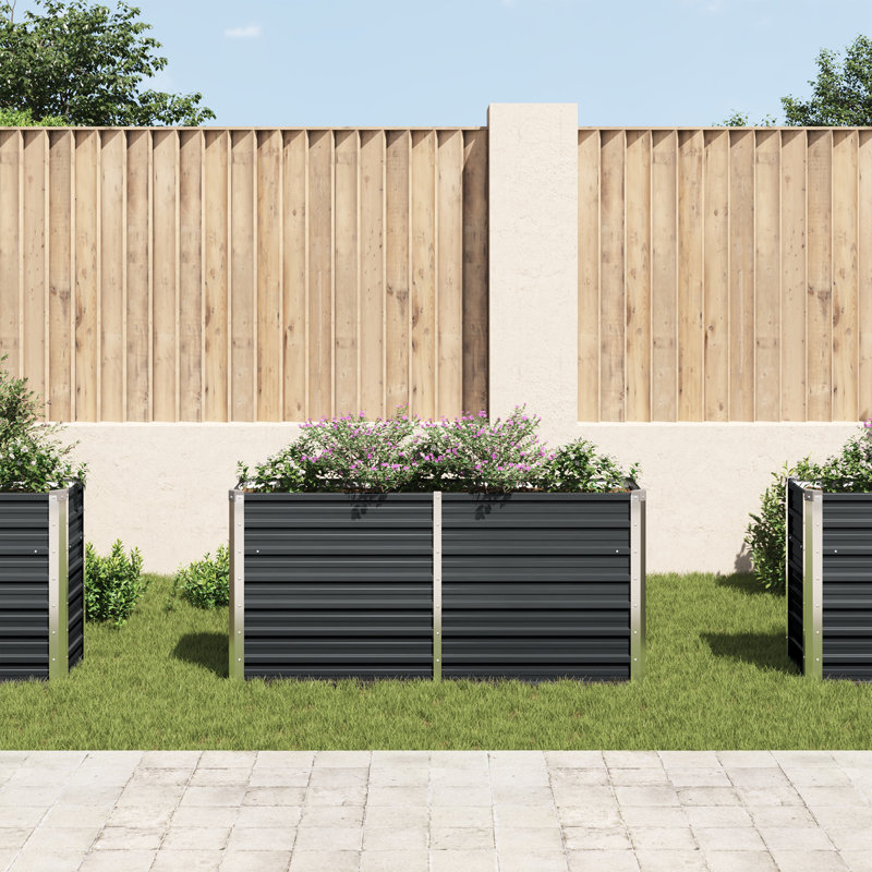 Alissa Planter Box, Anthracite, 77 cm H x 160 cm W x 40 cm D