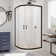 Prime 36" W x 36" D x 74.75" H Semi-Frameless Round Sliding Shower Enclosure with Base Included