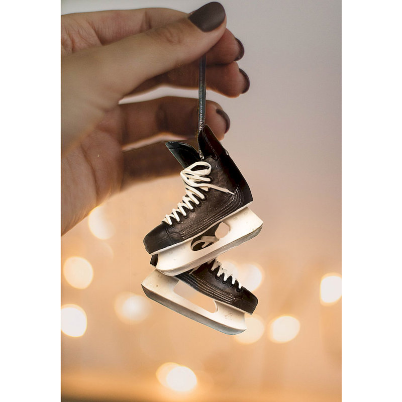 Ornement suspendu à patins de hockey