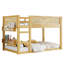 Lit superposé simple au-dessus d'un lit simple avec tablettes de rangement-1915736776