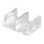 Plastique transparent, ensemble de guide de porte de douche (paquet de 2)