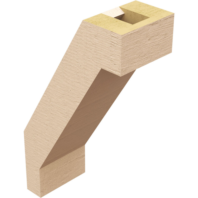 Attelle de genou Burlington Timberthane en faux cèdre brut, l 3 po x P 6 po x H 10 po, brun clair apprêté