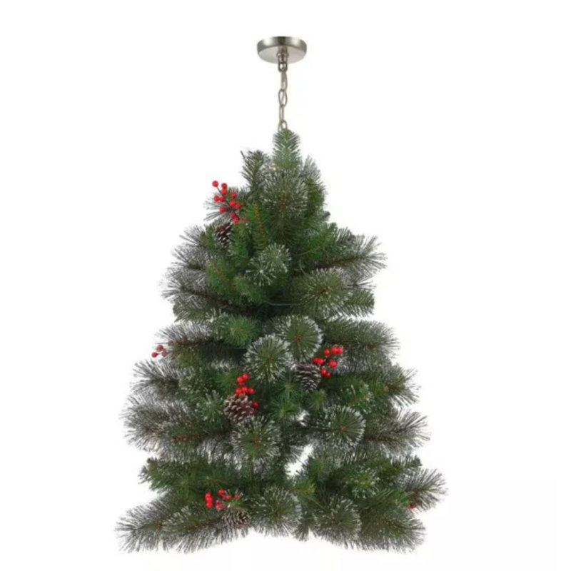 Lustre d'arbre de Noël vert Plug & Play