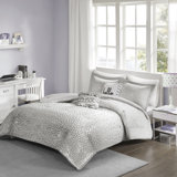  Metallic Triangle Print Comforter Set