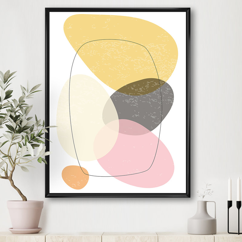 Minimal Elementary and Geometric Compostions XXxxxxx - reproduction de cadre flottant sur toile, H 40 po x l 30 po x P 1,5 po
