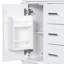 Meuble-lavabo 24 po avec lavabo en céramique, structure en bois massif et armoire en panneau de fibres à densité moyenne, 1 porte, tiroir rabattable et 3 tiroirs, meuble-lavabo à fermeture en douceur avec tablette réglable et poignées argentées-132981521