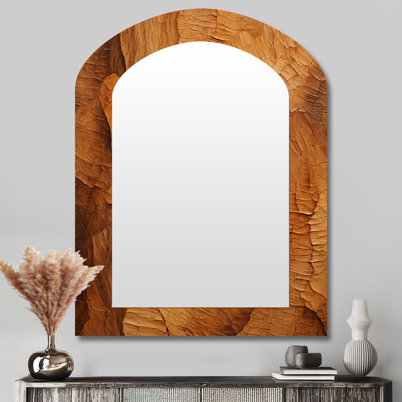 Miroir mural brun moderne, 43 po x 33 po