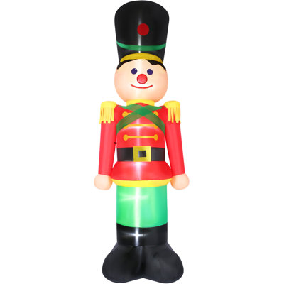  10-Ft. Tall Prelit African American Nutcracker Inflatable