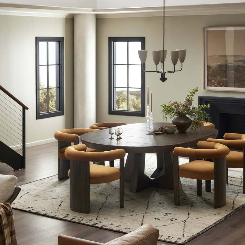 Zelda Round Extension Dining Table-Fawn Oak Veneer