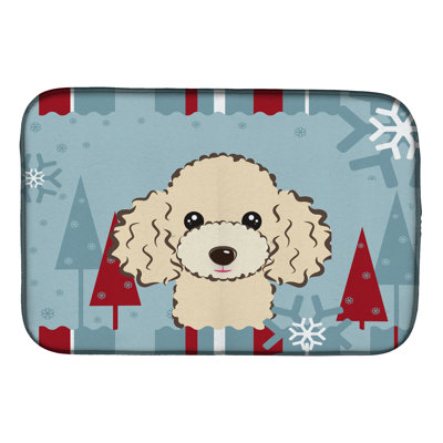 Tapis de séchage caniche de noël winter