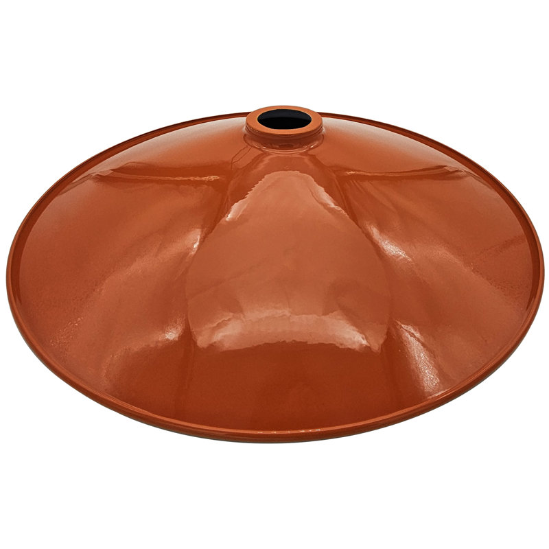 19.05cm H Metal Cone Lamp Shade ( Screw On ), Orange