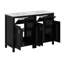 Meuble-lavabo moderne de 48 pouces avec lavabo en céramique, tiroir rabattable, tablettes de porte à double couche-116182729