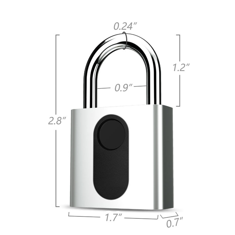 Cadenas d'empreinte digitale, application de verrouillage Bluetooth déverrouillage d'accès à distance, cadenas intelligent, verrou sans clé