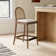 Cossette Upholstered Counter Stool with Solid Wood Frame