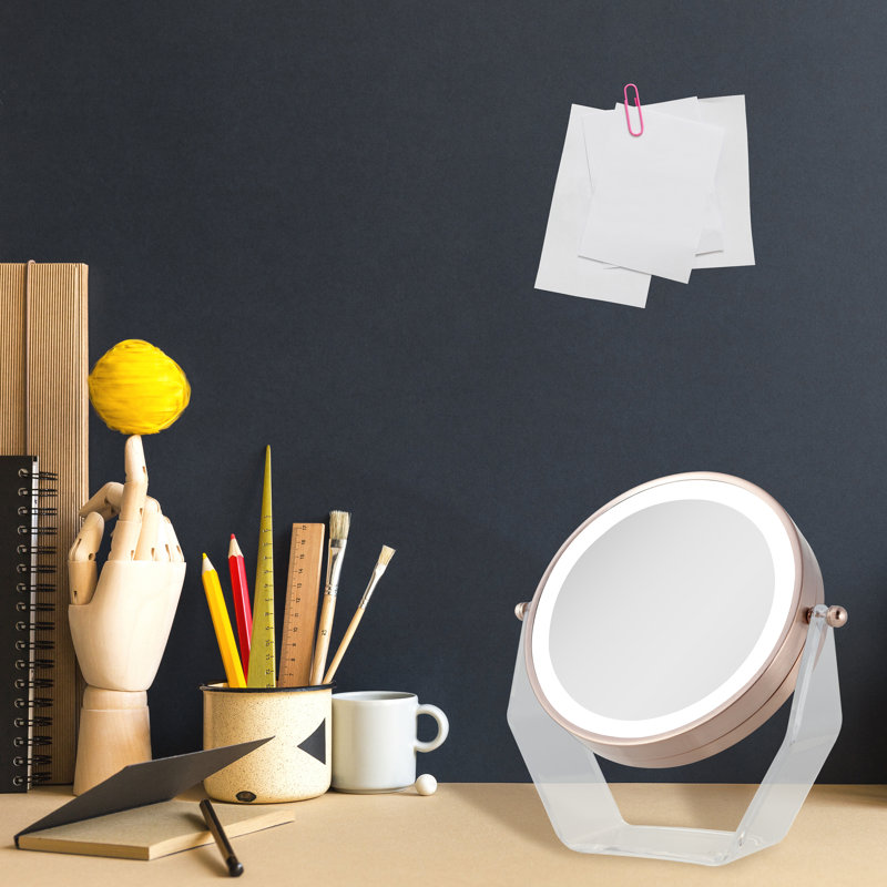 Renah Concave LED Mirror, Bronze