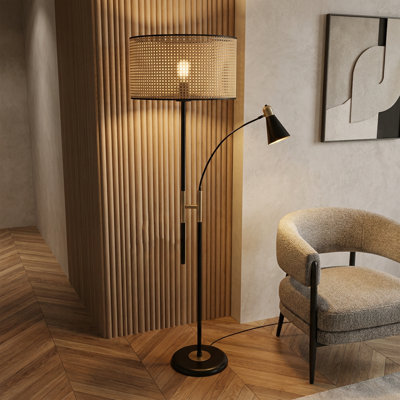 Lampe sur pied en osier Zephyr