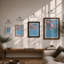 Moonlit Cherry Blossom Botanical - Framed Print-1038457603-1038457602