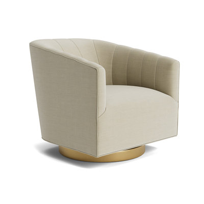 Cooper Upholstered Swivel Barrel Chair
