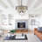6 - Light 21.54“ Modern Metal Drum Chandelie With Geometric Cutout Shade For Kitchen Island/dining Room-1729042586