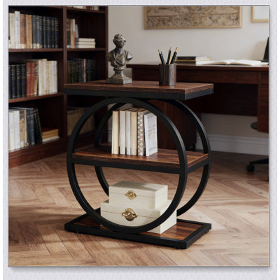 3-Tier Sofa Side Table, Modern End Table with Ample Storage for Books and Decor, Perfect for Organized Living Spaces