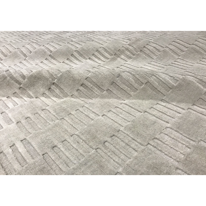 Tapis beige noué à la main de haute qualité