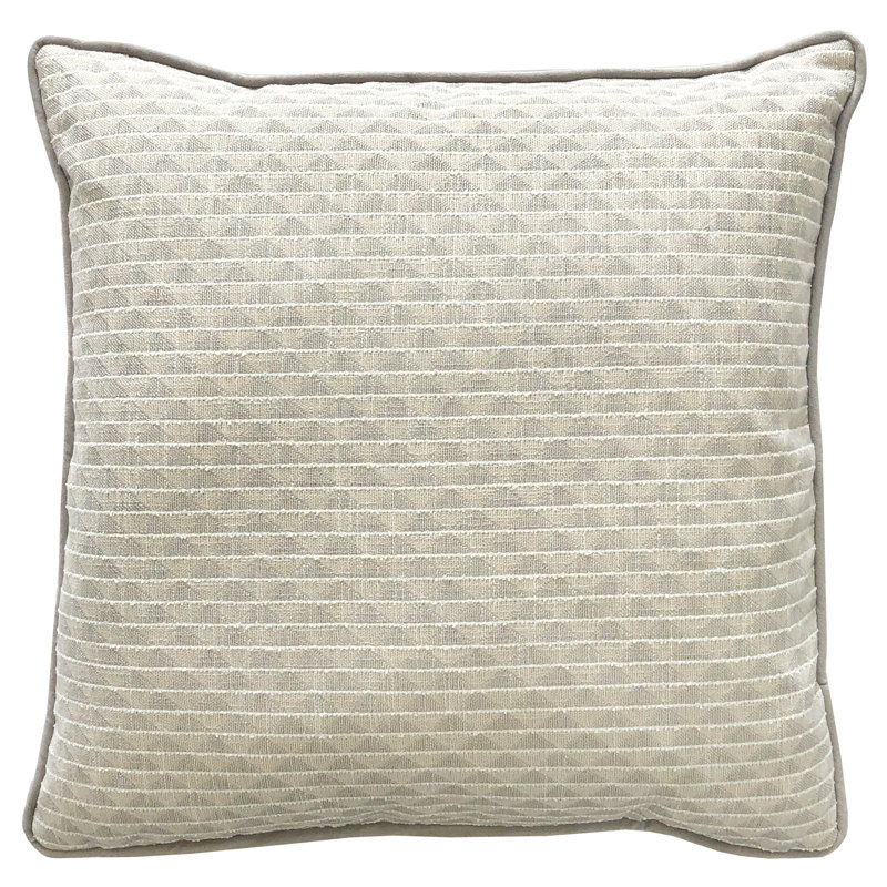 Giddens Square Pillow Cover & Insert, 20" x 20", Flax