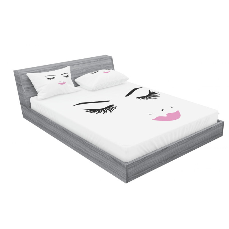 Eyelash Microfiber Sheet Set, Full Sheet Set + Fitted Sheet + 2 Pillowcases