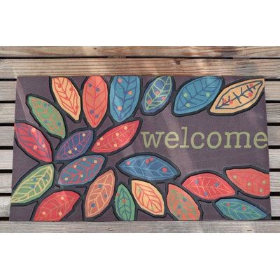 Paillasson, tapis de porte avant 17 po 30 po Welcome