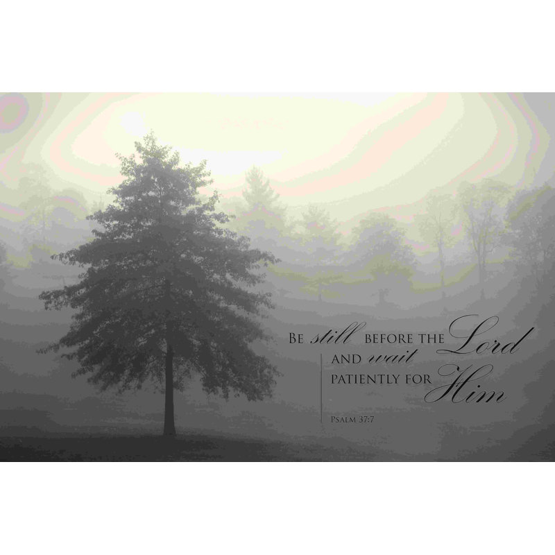«Be Still Before Lord», peinture sur toile tendue, H 12 po x l 18 po