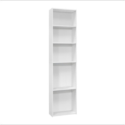6-Tier Bookshelf with Adjustable & Fixed Shelves – Transitional Style – For Office/Bedroom, Space-Saving
