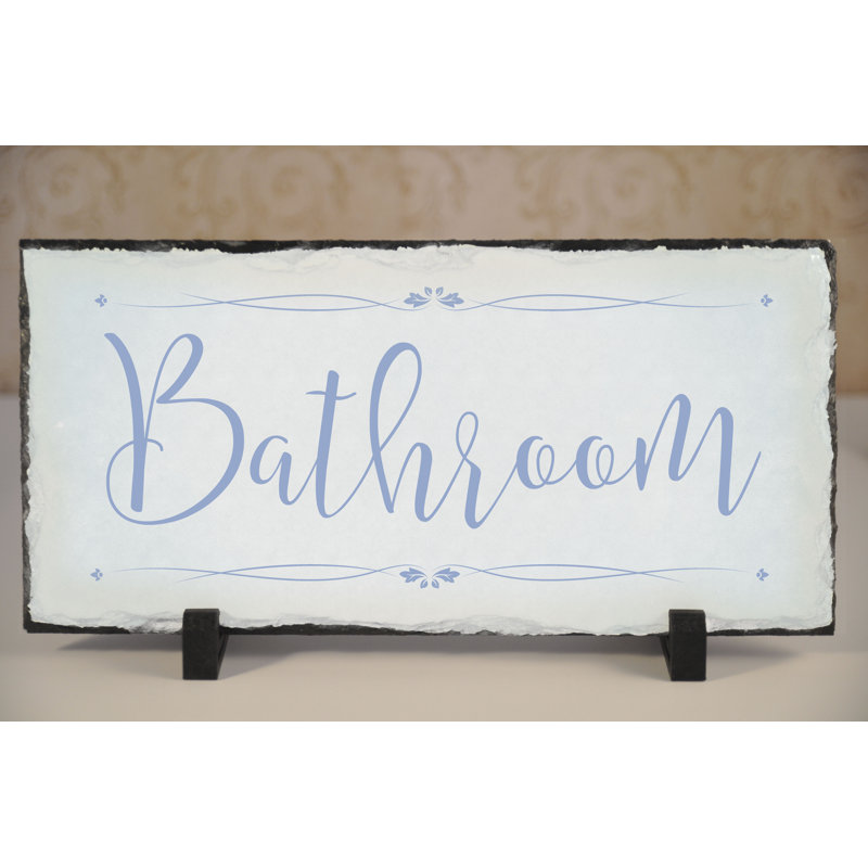 Bathroom Plaque, 6" H x 12" W