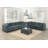 Grey Chenille Fabric Cocktail Ottoman Cushion Seat For Living Room | Gift Idea-2111732875