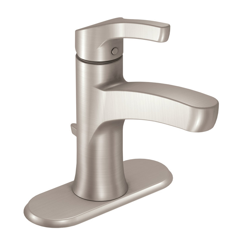 Robinet de salle de bain à trou unique Danika, Nickel brossé
