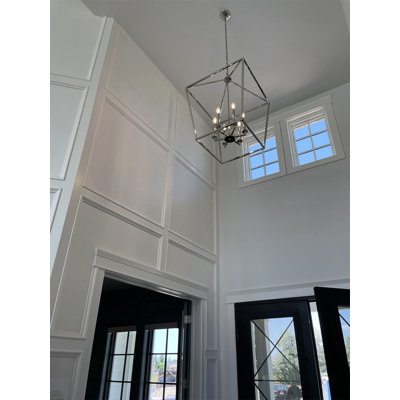Luminaire suspendu lanterne carré 4 lumières Diran