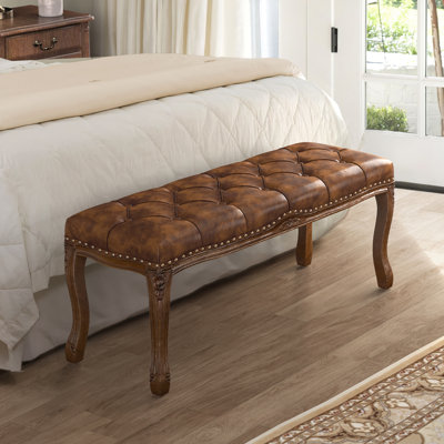 Arthurine Faux Leather Upholstered Bench