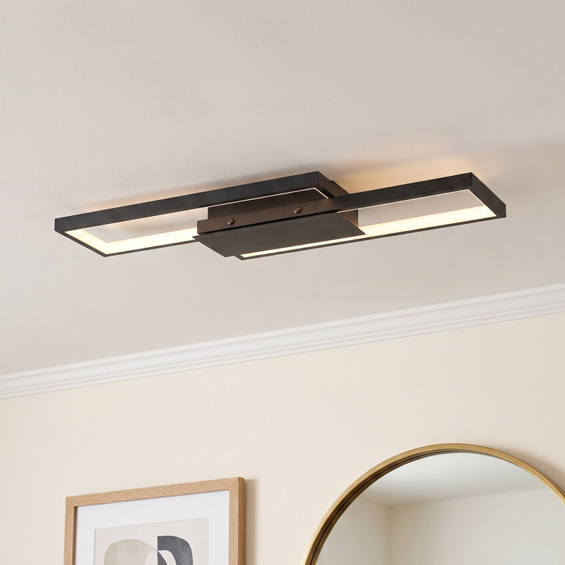 Preston 20" LED Flush Mount, Matte Black