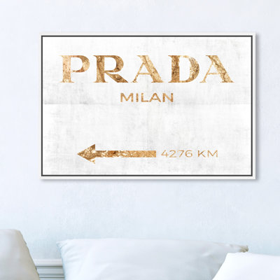 Milan Pure Inverse - art textuel sur toile