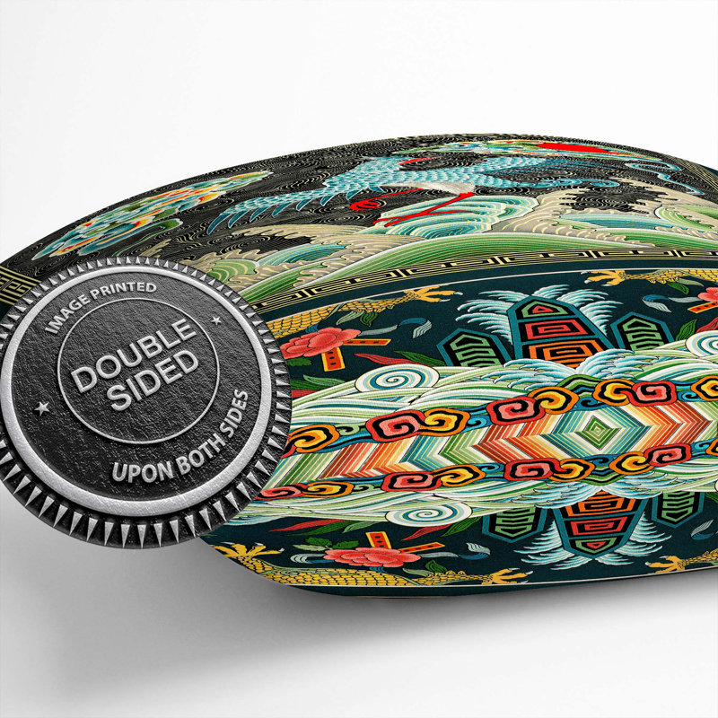 A Chinese Bird Pattern Square Throw Cushion, 55 x 55 cm