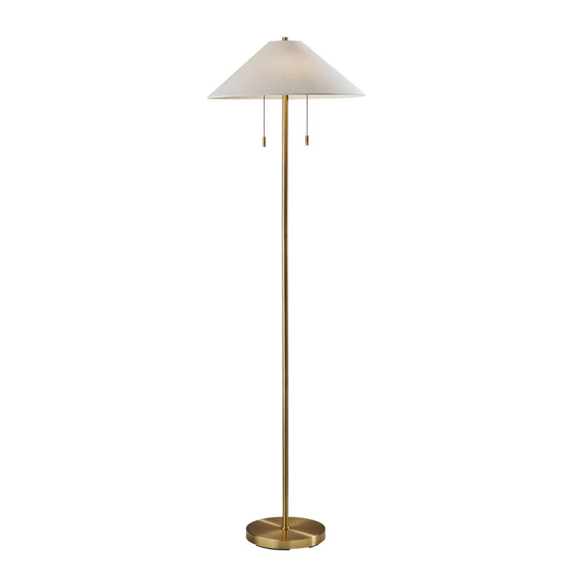 Lampe sur pied traditionnelle en laiton 60,5 po Finley