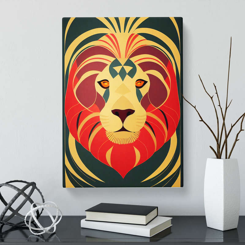 Lion Deco Vol.5 - Wrapped Canvas, 60cm H x 40cm W x 3cm D