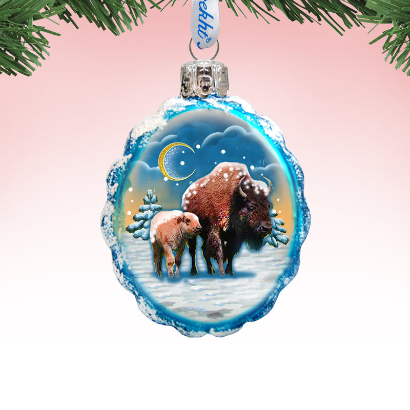 Keepsake 3'' Handmade Glass Photo Ornament