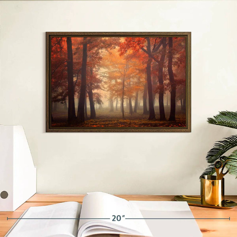 Feel, 37" X 25", Floating Frame Walnut