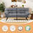 3-in-1 Convertible Futon Sofa Bed, Dual Armrest Styles, Heavy-Duty Compact Loveseat-1324285052