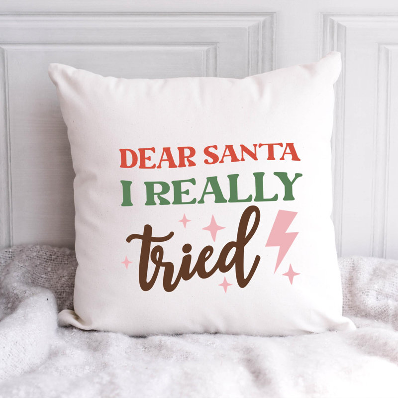 Christmas-08_4 Polyester/Polyester Blend Reversible Throw Pillow, 14" x 14"