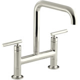 Purist® Two-Hole Deck-Mount Bridge Kitchen Sink Faucet