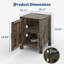 Table de chevet avec station de charge USB - Table de bout rustique 18 po avec porte de grange coulissante, tablette réglable, rangement à deux niveaux - Chambre / salon-588269881